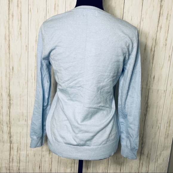 𝅺laura Scott blue bling long sleeve sweater NWT - Picture 5 of 8